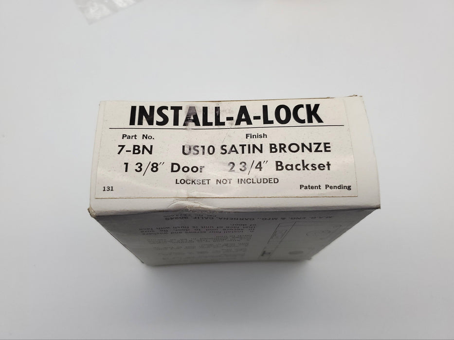 MAG Install A Lock Door Reinforcer Satin Bronze 7-BN 1-3/8 DR 2-3/4 BS NOS