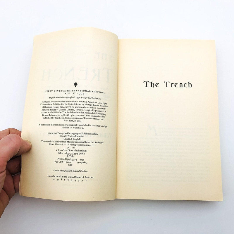 The Trench Paperback Abdelrahman Munif 1993 Volume 2 Cities of Salt Trilogy Oil 7