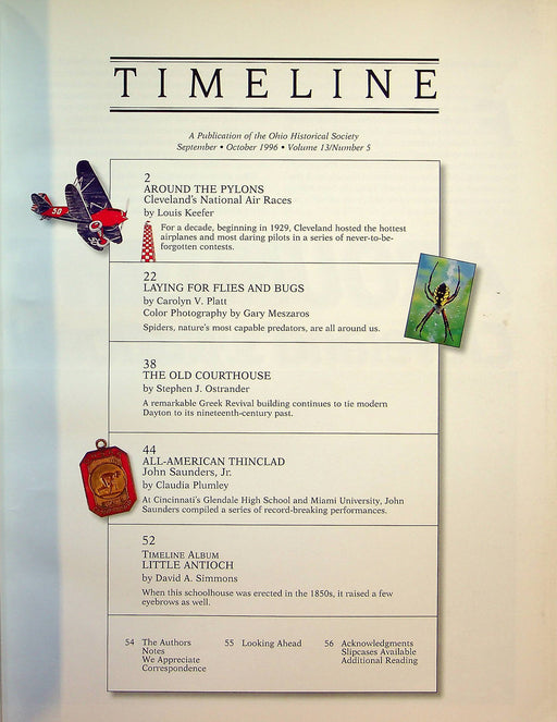 Timeline Ohio Historical Magazine Sept/Oct 1996 Vol 13 No 5 Cleveland Air Races 2