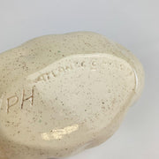 Vintage Atlantic Mold Ceramic Potato Sour Cream, Gravy Bowl w/ Lid & Spoon 9