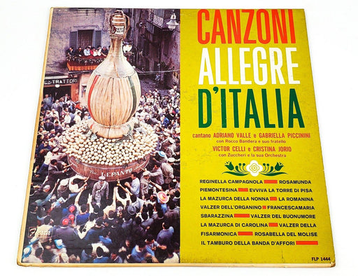 Adriano Valle Canzoni Allegre D'Italia Record 33 RPM LP FLP 1444 Fiesta 1