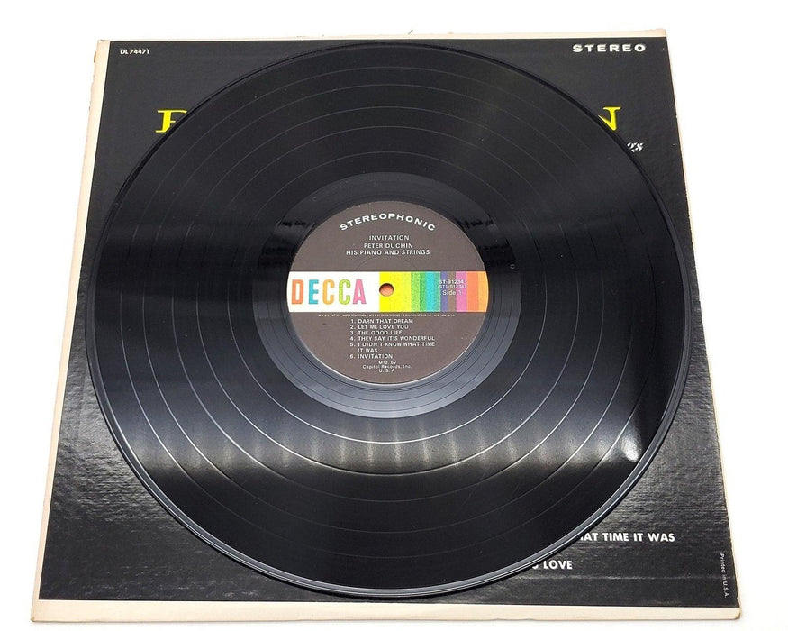 Peter Duchin, His Piano And Strings Invitation 33 RPM LP Record Decca DL 74471 5