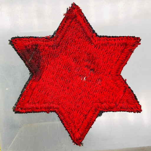 WW2 US 6th Infantry Division Patch Red Star Shoulder Sleeve Insignia SSI No Glow 1