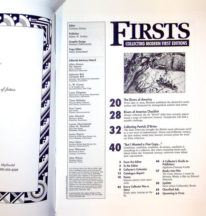 Firsts Magazine September 1995 Vol 5 No 9 Collecting Patrick O'Brian 2