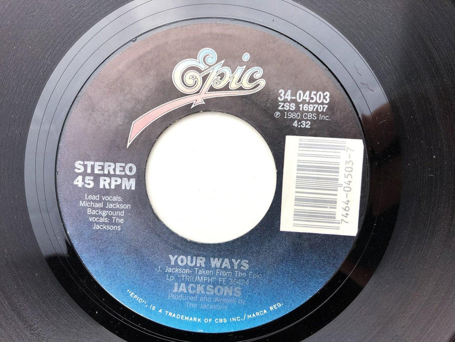 Jacksons 45 RPM 7" Single State of Shock / Your Ways Michael Jackson Lead 1980 5