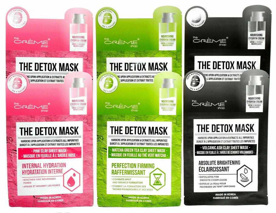 The Creme Shop Detox Facial Sheet Masks for Face You Choose Lot of 6