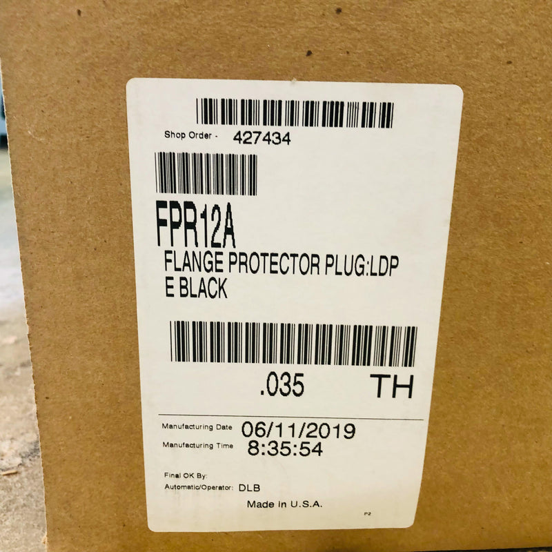 Raised Face Flange Protector Cover 12 ANSI Pipe Size Black Polyethylene PE 35ct