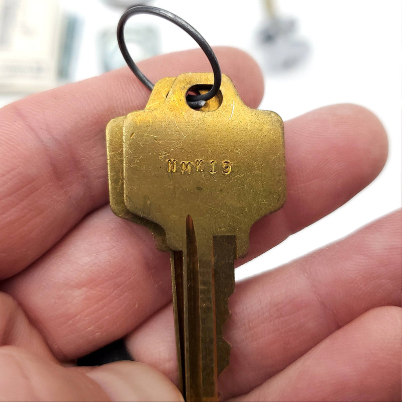 National Rim Cylinder Rim Lock 1-1/4" C4202 5 Pin Tumbler Satin Chrome NOS