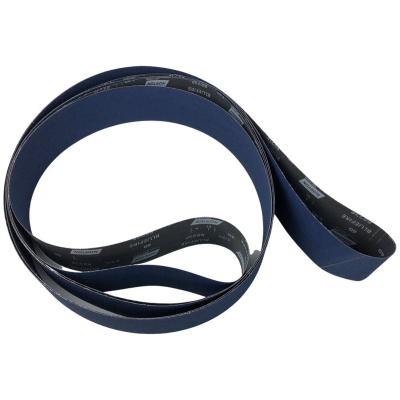 2-Pk Norton 66261182702 Sanding Belt Bluefire R823P 4" x 254" Coated Medium 60G 1