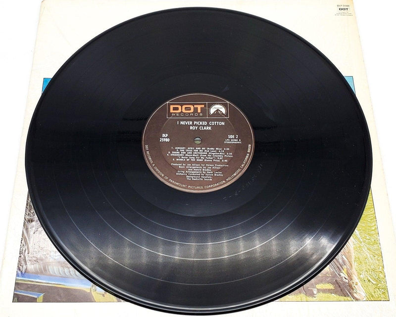 Roy Clark I Never Picked Cotton 33 RPM LP Record Dot Records IN SHRINK 6