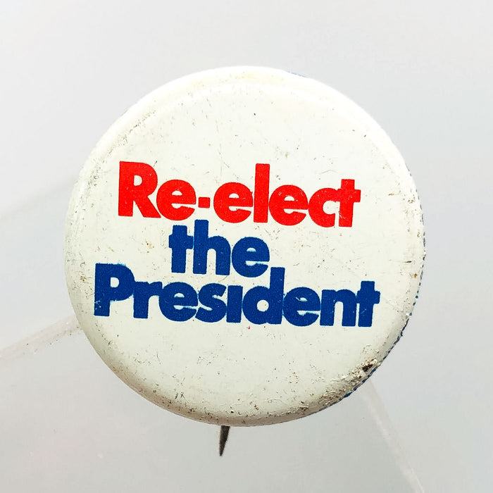 Re-Elect The President Button Pin 1" Committee For Richard Nixon Campaign 2