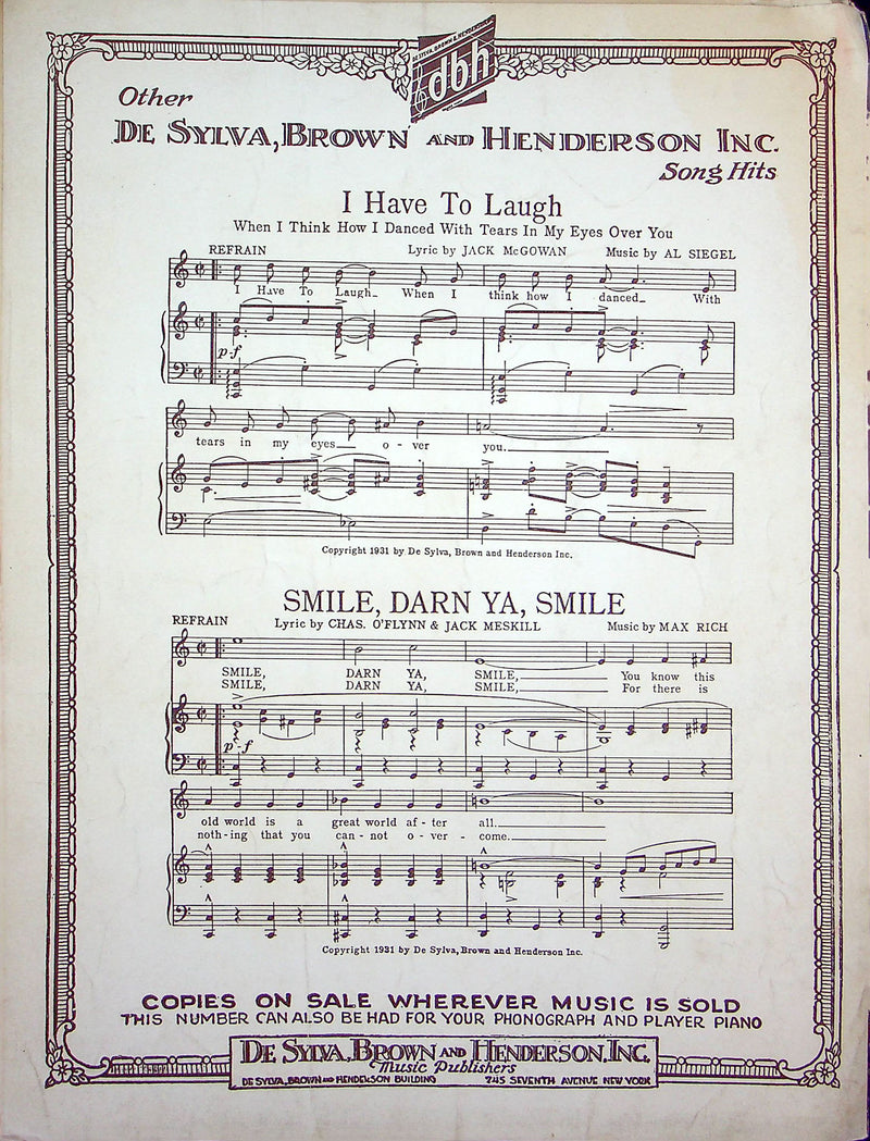 Sheet Music Come To Me Gloria Swanson Indiscreet Movie 1931 B G De Sylva 3