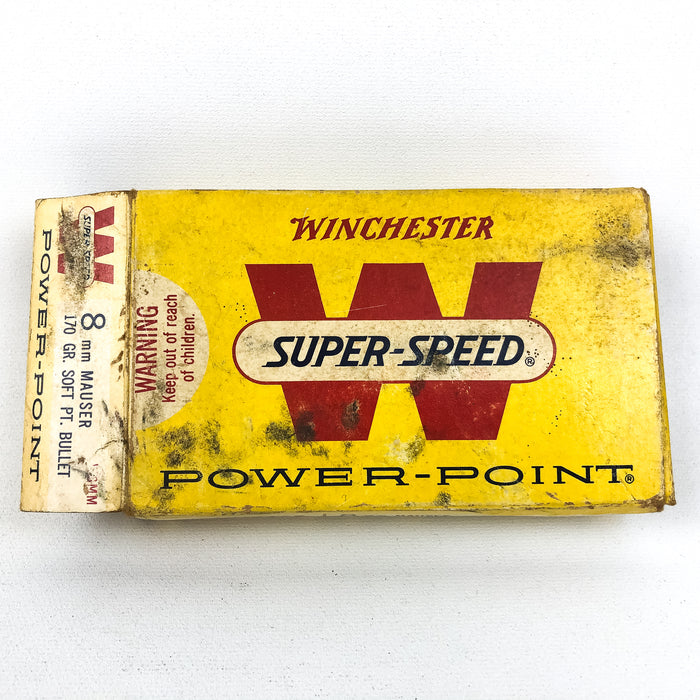 Winchester Super Speed Power Point 8 mm Mauser 170 Gr. Soft PT Bullet Empty Box