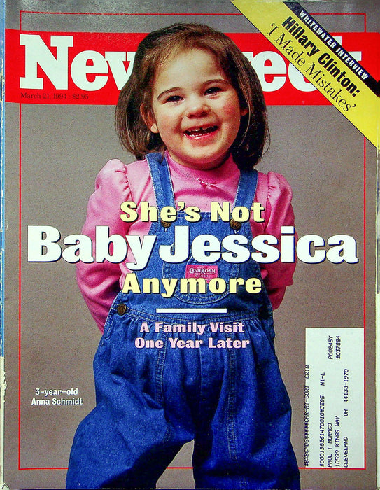 Newsweek Magazine March 21 1994 Bill Hillary Clinton Whitewater Scandal DC