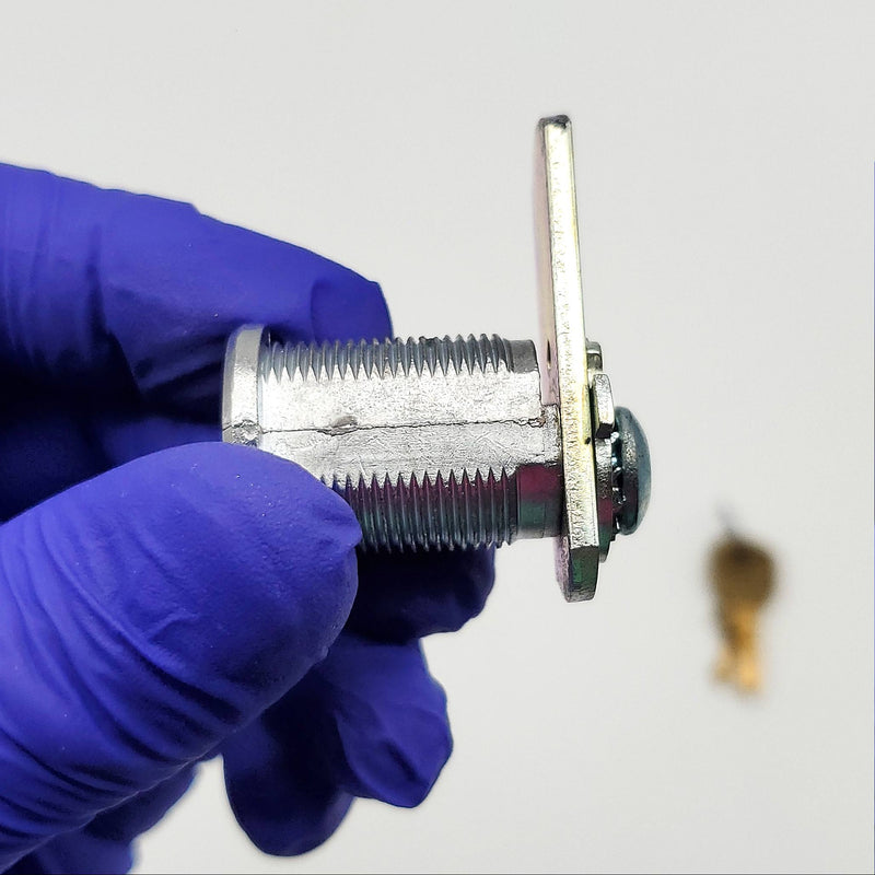 2x National Cam Lock 4 Pin Tumbler C8111 15/16" Chrome Keyed Different NOS