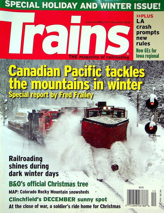 Trains Railroading Magazine December 2008 Vol 68 No 12 Canadian Pacific, Winter