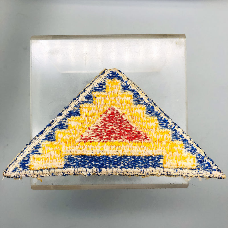 WW2 US 7th Army Patch Full Color Triangle Snow Back Seven Steps Shoulder Sleeve 3