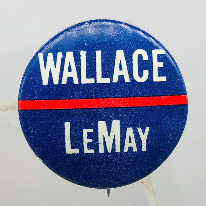 George Wallace Curtis LeMay Button Pin .875" Presidential Campaign Vintage 5