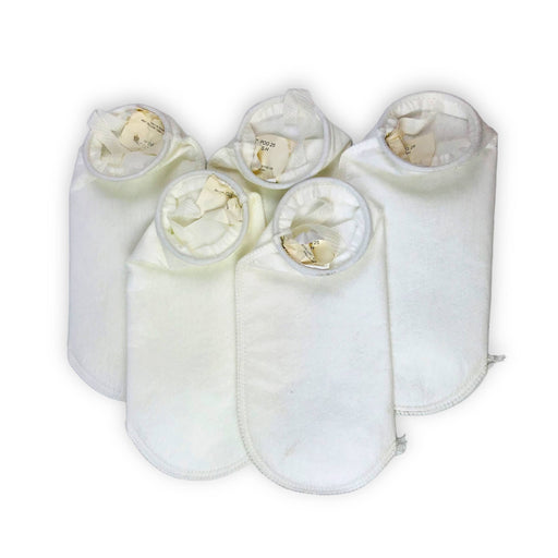 5pk Liquid Filter Sock Bag 25 Micron 4-1/8" x 14" Sewn Water Liquid Diesel Oil 1
