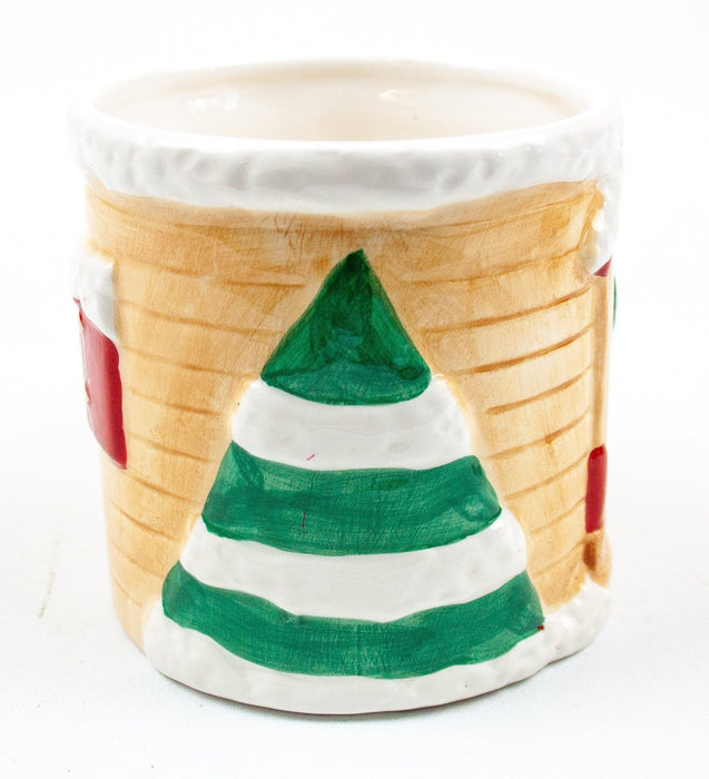 MCE Edi Sausalito: Ceramic Christmas Holiday Mugs - Snow Cottage, Set Of 2 | IOB 3