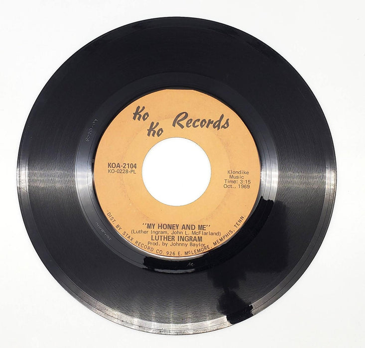 Luther Ingram My Honey And Me 45 RPM Single Record KoKo 1969 KOA-2104 1