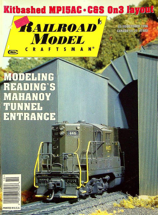 Railroad Model Craftsman Magazine October 1996 Vol 65 No 5 Mahanoy Tunnel