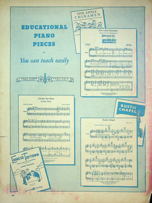 Bells At Twilight Sheet Music Walter Rolfe Piano Song 1941 Copy Version 3