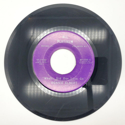 Donnie Elbert Where Did Our Love Go 45 RPM Single Record All Platinum 1971 1