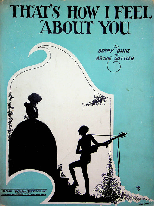 That's How I Feel About You Sheet Music Benny Davis Archie Gottler 1928 Song 1