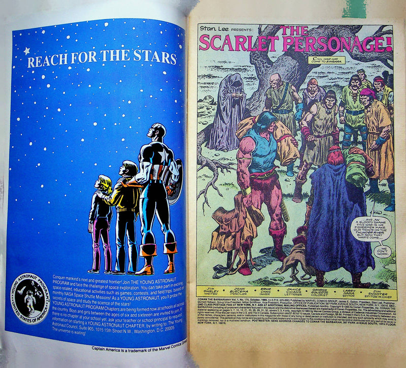 Conan The Barbarian Magazine October 1985 Vol 1 No 175 The Scarlet Personage