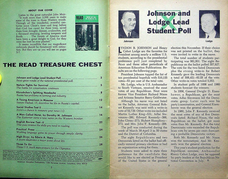 Read Magazine May 1 1964 Vol 13 #17 Conservation, Young Americans in Moscow