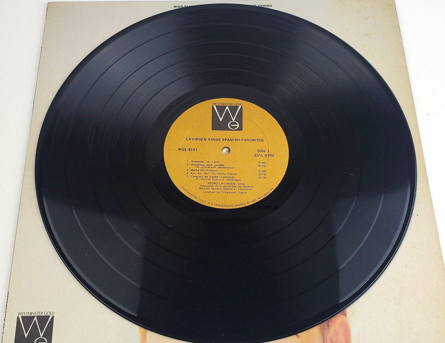 Pedro Lavirgen Sings Spanish Favorites 33 RPM LP Record Westminster Gold 5