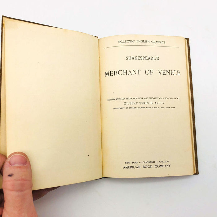 Shakespeares Merchant Of Venice Hardcover Gilbert Sykes Blakely 1911 American Bo 7