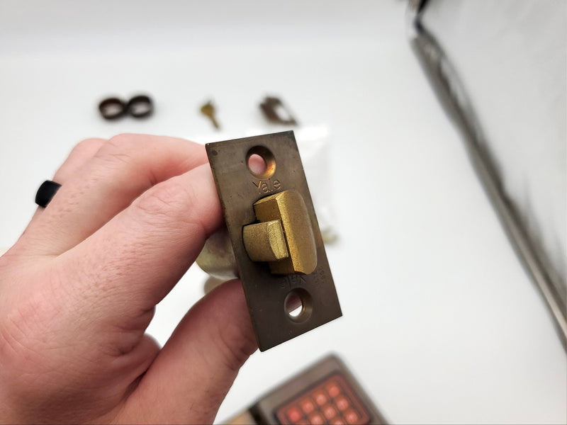 Yale Touch Code Door Knob Entry Lock 2150 Oiled Bronze 2-3/4" BS Missing PCs