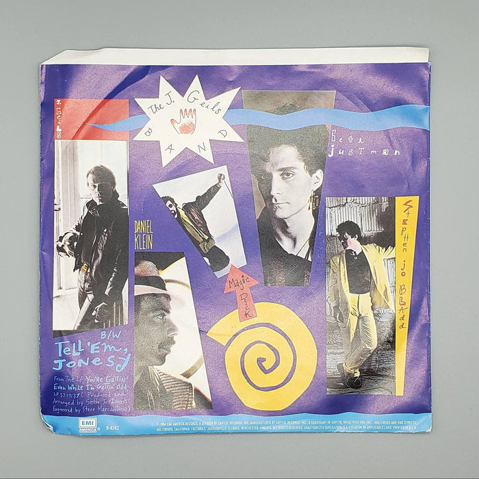 The J. Geils Band Concealed Weapons Single Record EMI 1984 B-8242 2