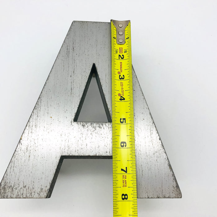 Cast Aluminum Letter A 8" Sign Gemini Inc Brushed Architectural Salvage Vintage