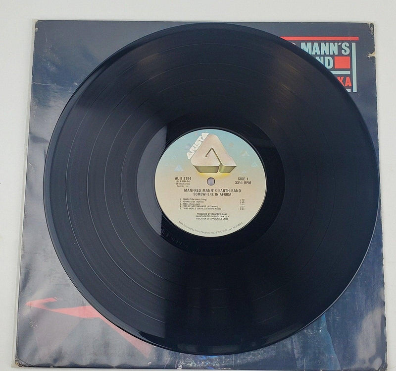 Manfred Mann's Earth Band Somewhere In Afrika Record 33 RPM LP Arista 1983 4