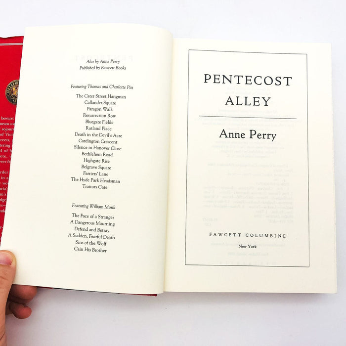 Pentecost Alley HC Anne Perry 1996 England Women Detective 1st Edition Copy 2 7