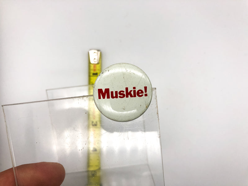 Vintage Muskie Pinback Button Edmund Presidential Campaign Labor Union Made