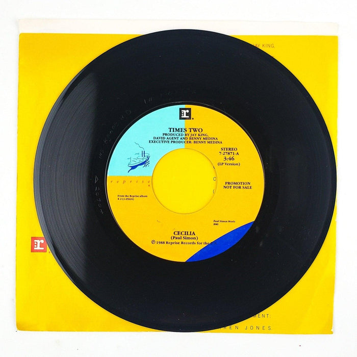 Times Two Cecilia Record 45 RPM Single 7-27871-A Reprise 1988 Promo 4