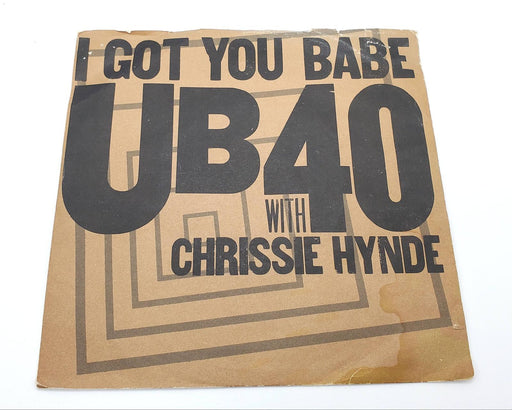 UB40 I Got You Babe 45 RPM Single Record A&M 1985 AM-2758 1