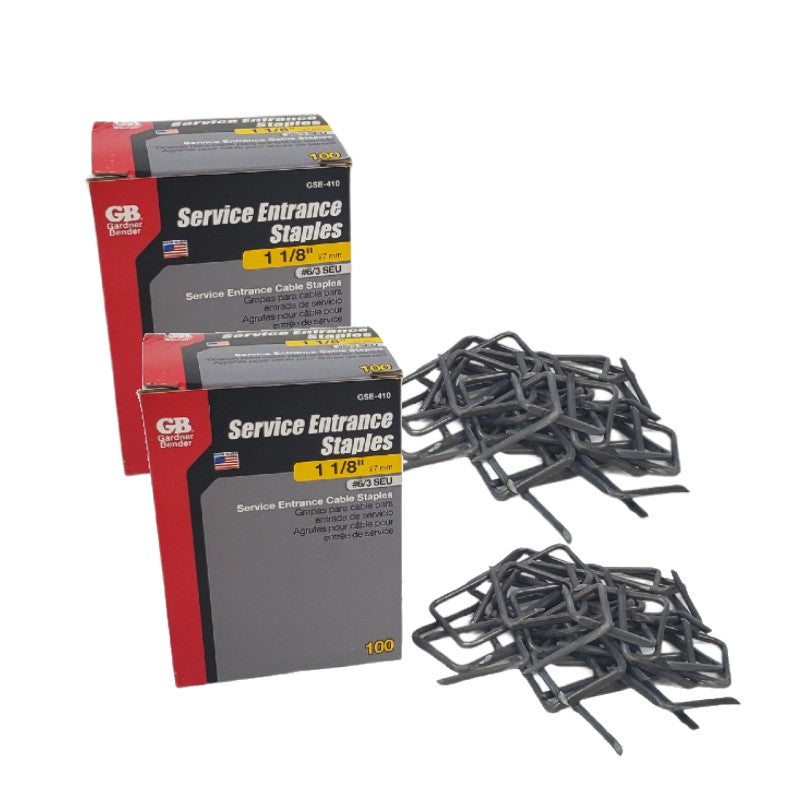 200ct Service Entrance Cable Staples 1-1/8 for #6/3 SEU Gardner Bender GSE-410