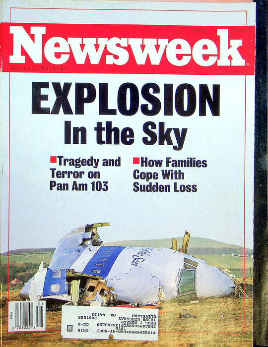 Newsweek Magazine January 2 1989 Pan American Flight 103 Terrorist Bombs Explode