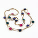 Vintage Multi Layered Strand Pink, Purple, Blue & Green Necklace 3