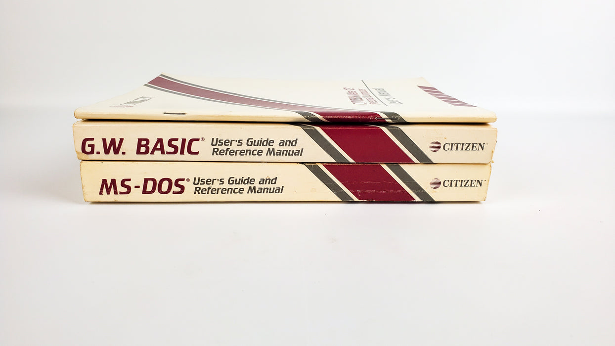 CITIZEN Mate/12 Personal Computer User Manual, GW Basic Guide & MS-DOS ...