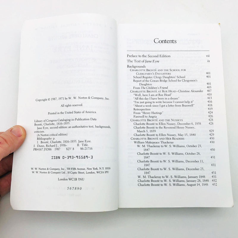Charlotte Bronte Book Jane Eyre Paperback 1987 Norton Critical 2nd Edition 7