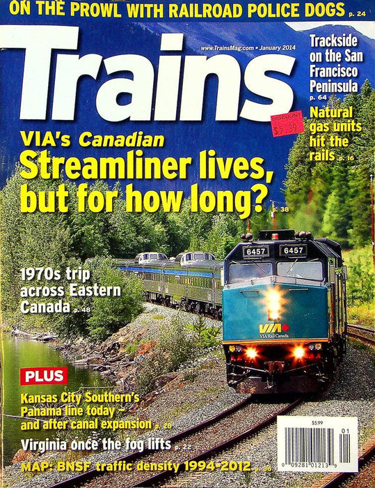 Trains Magazine January 2014 Vol 74 No 1 Trackside On The SF Peninsula