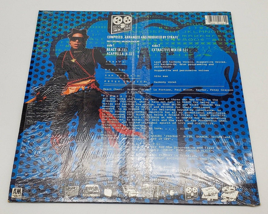 Strafe React 33 RPM Single Record A&M 1985 IN SHRINK 2