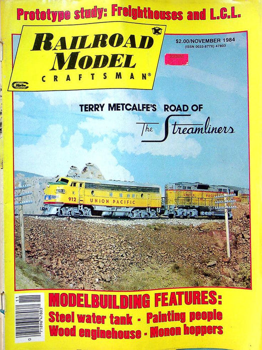 Railroad Model Craftsman Magazine November 1984 Metcalfe's Road Streamliners