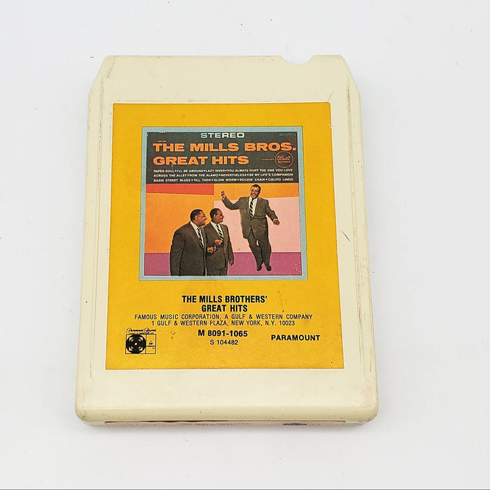 The Mills Brothers Great Hits 8-Track Tape Album Paramount Records 1972